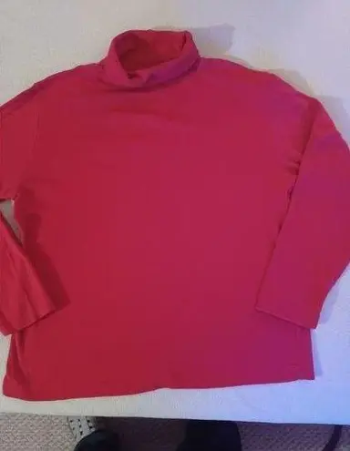 Chic womens red turtleneck size Large vintage - Image 1
