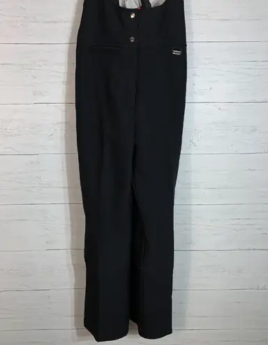 White Stag Ski Bib Pants Womens 16 juniors Black Overalls Retro Vintage