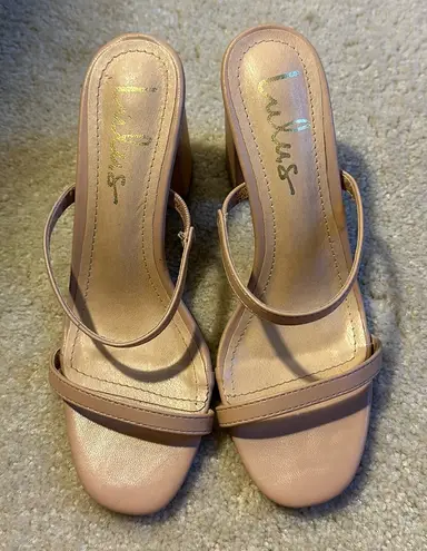 Lulus  Tan Nude Strap sandals Size 6.5 - Image 1