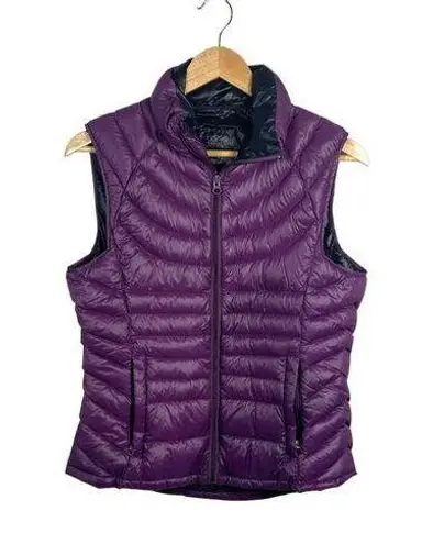 Bernardo Women’s Goose Down Packable Puffer Vest in Purple Size S