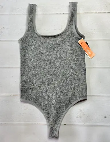NWT - Colsie - Women’s Grey Seamless Thong Bodysuit - Size Medium