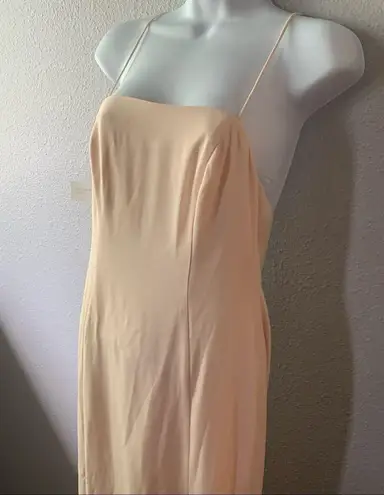 Fame and Partners  Minimalist Shift Dress in Light Nude