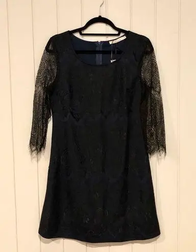 Solitaire NWT Blue and Black Lace Mini Dress
