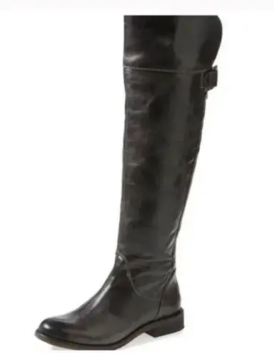 Hinge Over the Knee Leather tall boots In Black Size 7.5 Equestrian Bohemian