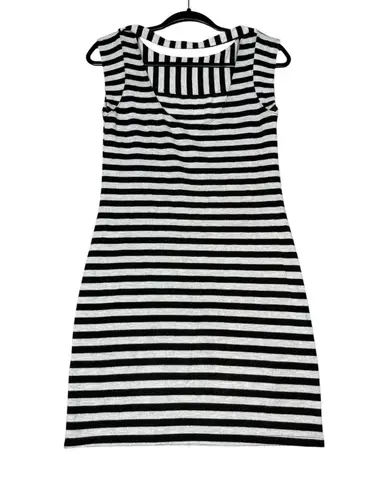 Trina Turk Black White Stripe Knit Tank Dress P XS