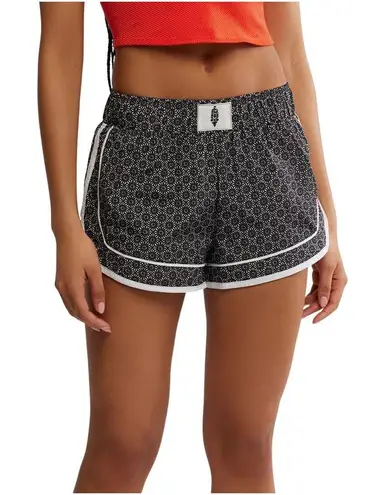 Free People Movement Women's varsity Blues Starburst Geo printed short size XL Black
