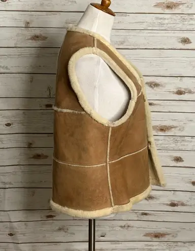 Vintage Sportsman Mfg Co genuine sheepskin sherpa lined vest Size Medium