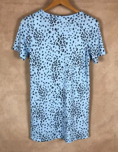 Jenni Blue Cheetah Print Short Sleeve Knit Nightgown NWT XS