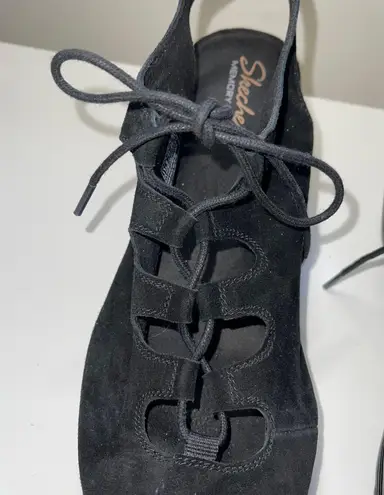 Skechers Parallel Ghillie Up Black Lace-up Wedge Sandals thumbnail 4