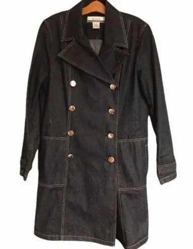 Nine & Co. Dark Wash Vintage Denim Trench Coat 10P