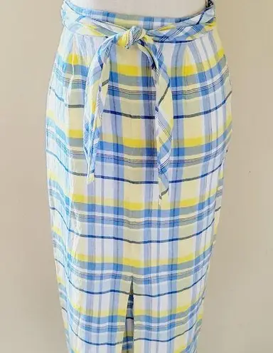Susan Bristol plaid pencil maxi skirt size 8