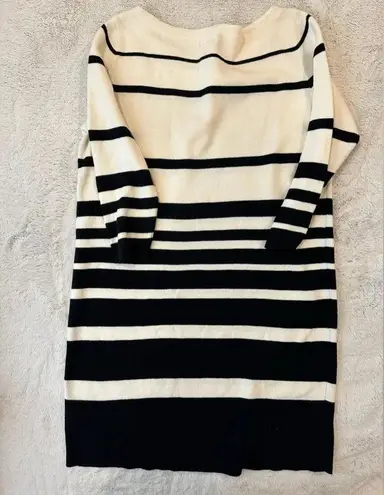Joe Fresh Sweater Dress Womens Large White & Black Horizontal Stripes