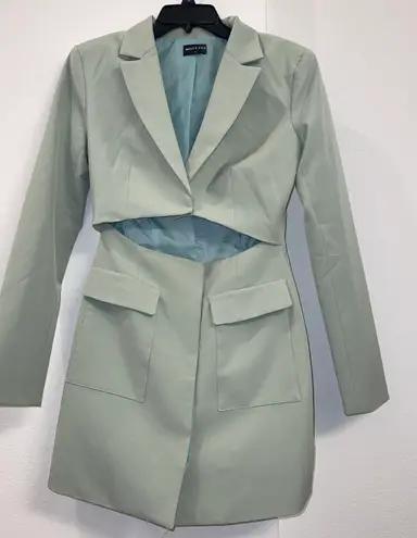 White Fox Boutique Sage Green Blazer Dress