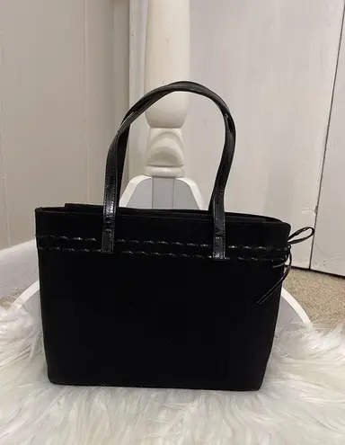 Stuart Weitzman Patent Leather Mini Tote Hand Bag Satchel Purse