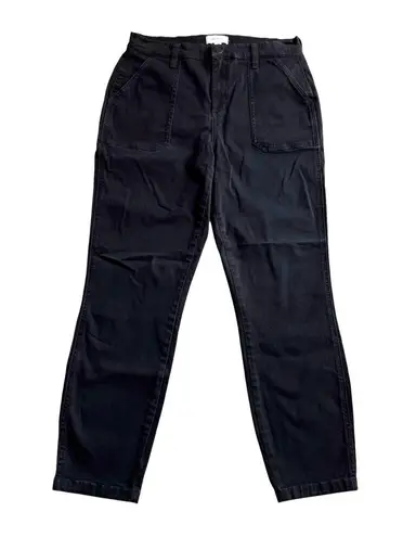 Evereve Denim Trouser Jeans Skinny Ankle Cropped Black Size 29 mid rise 26L