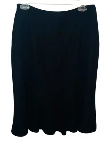 Peck & Peck Black Flared Knee Length Skirt Work Careerwear 8