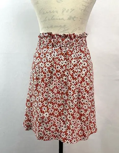 Madewell Paperbag Button-Front Mini Skirt in Falling Daisies - Image 6