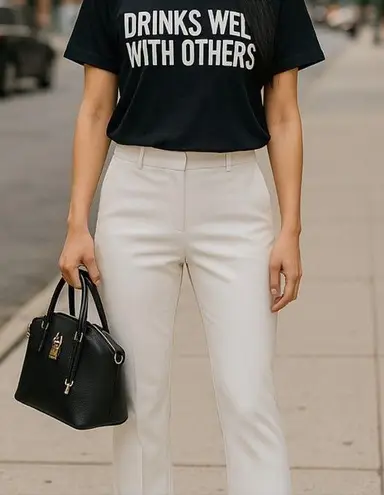 CLARA SUNWOO White Boot Cut Flare Pants new Size L