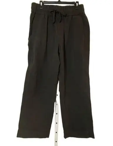 Everlane  Women's Black Wide-Leg‎ Ankle Work Pants Size L with Drawstring Closure