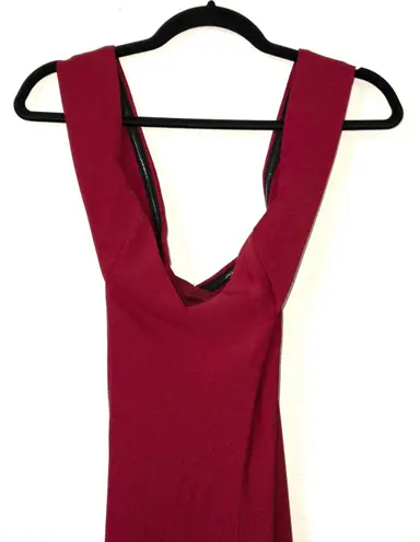 Dessy Collection NWT Burgundy Off The Shoulder Criss Cross Trumpet Dress Size 4