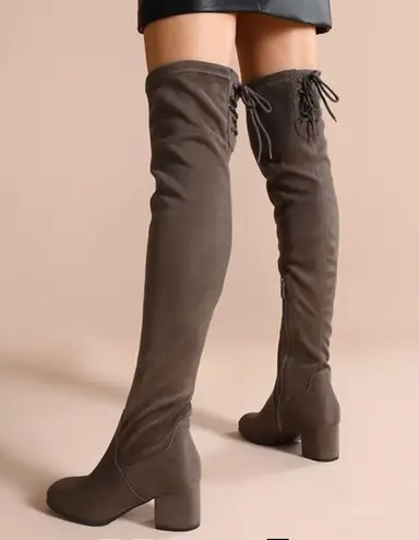 Dream Paris Dream Pairs Laurence Chunky Heel Thigh High Boots