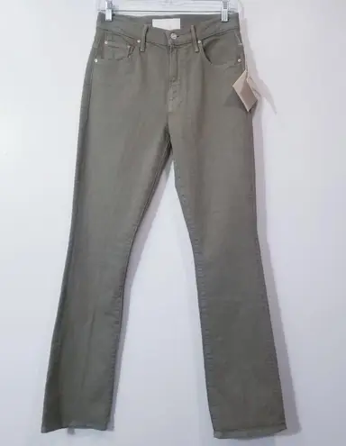Mother Denim The Insider Hover Mermaid High Rise Straight Leg Jeans Inseam 30" Green Size 27