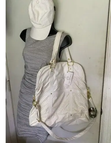 Big Buddha Xxl Super White Faux Leather Cross Body