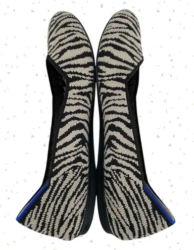 Rothy's Black Zebra Neutral Animal Print Casual Shoes EDS Spoonie Rothy’s The Flat 6.5