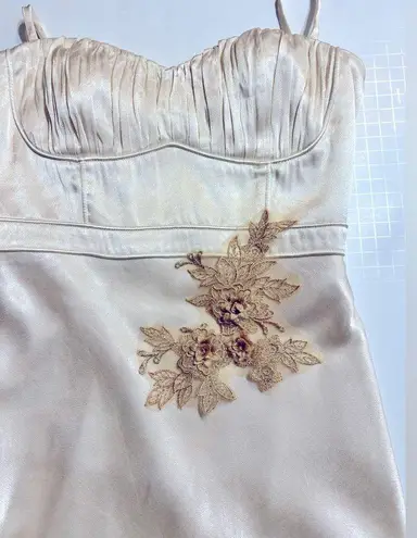 Shona joy La Lune Bustier Mini Dress in Cream, size US 4. Altered to fix defect