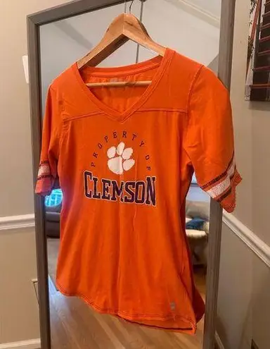 Clemson Russel Short Sleeve Shirt Size Large Orange