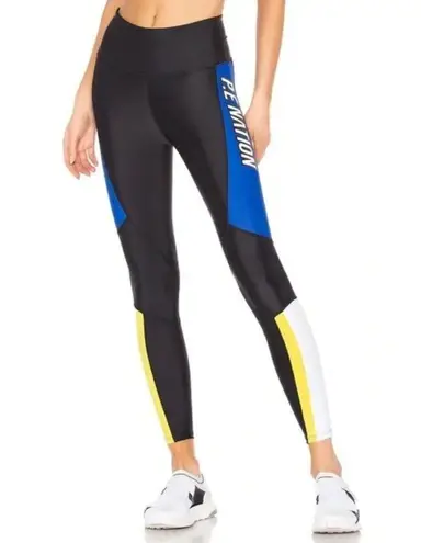 NWOT PE Nation Motion Strike black/blue/yellow/white high waisted legging Sz S Black