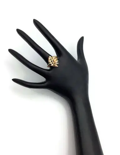 Hallmark Vintage Opal Pinky Ring Size 4.5 Gold Tone Marker Multiple Gemstones