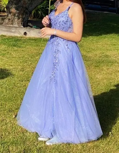 Prom Dress Simple Purple Size 2