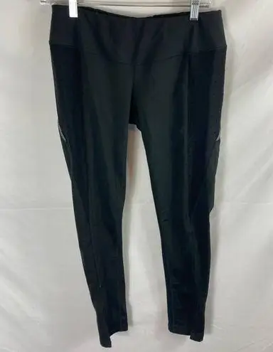 Lucy Activewear Lucy Womens Lucy Tech Black Small Slit Split Mesh Leggings Medium