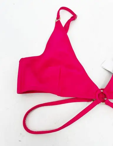 Stella McCartney Fuchsia Pink O-Ring Triangle Bikini Swimsuit Top Size Medium