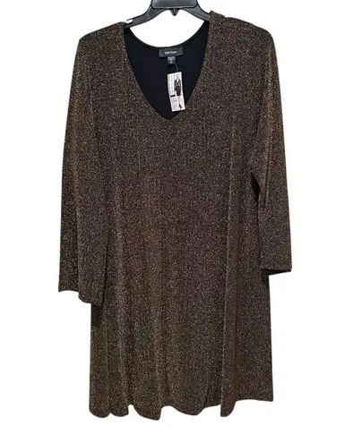 Karen Kane Tinseltown Taylor Dress Gold Black Women’s Plus Size 3X NWT