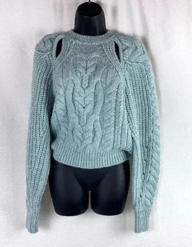 Isabel Marant Paloma Blue Chunky Cable Knit Sweater Size French 36 US 4 RARE