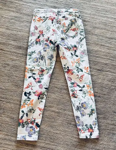 Buffalo David Bitton Buffalo High-Rise Floral Botanical Print Soft Denim Ankle Jeans EUC