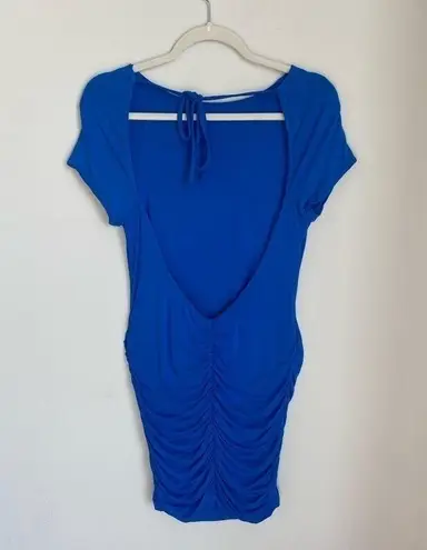 Guess by Marciano NEW Open Back Jersey Knit Dress Cerulean Blue Size Medium