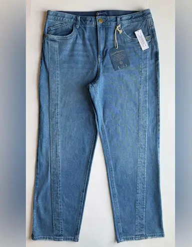 Democracy Absolution High Rise Spliced Lip Seam Straight Leg Jeans Size 14 NWT