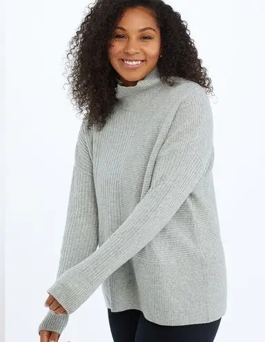 Summersalt The Luxe Cashmere Blend Funnel Neck Sweater wolf gray size XL