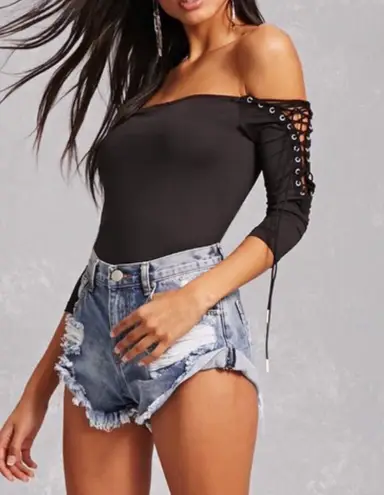 Forever 21 Lace Up Bodysuit