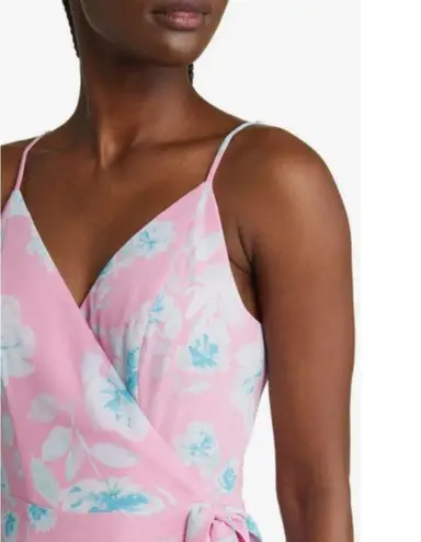 WAYF 💕💕 The Angelina Floral Wrap Gown ~ Mauve Pink Floral Print Small S NWT