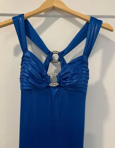 Hailey Logan Royal Blue Sparkle Prom Dress