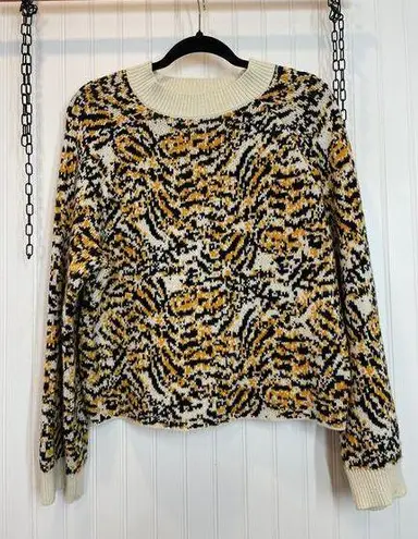 Rachel Comey X Target Animal Crewneck Pullover Sweater Cream Yellow Black Size S