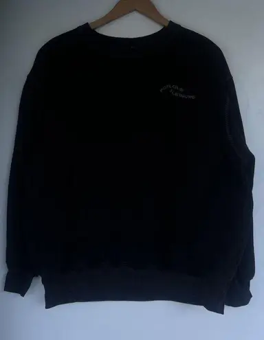 For Love & Lemons Lightweight Alex Sweatshirt Black S Leisure Oversized Slouchy