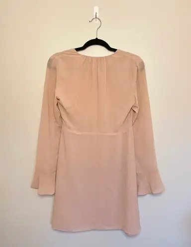 WAYF Lace Up Neckline Dress, Light Pink, Size S, EUC