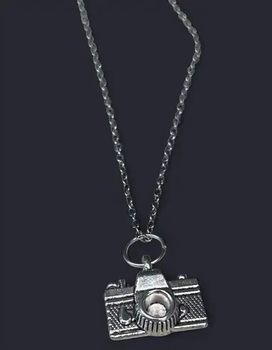 Handmade Gothic Silver Photo Digital Camera cross pendant Necklace