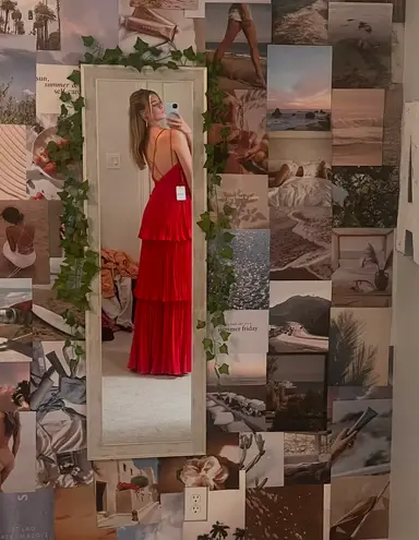 Amur Pleated Maxi Dress