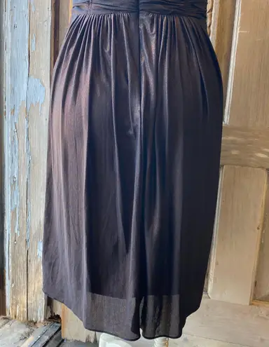 Badgley Mischka Bagdley Mischka Bronze Strapless Ruched Dress Size 8 NWT